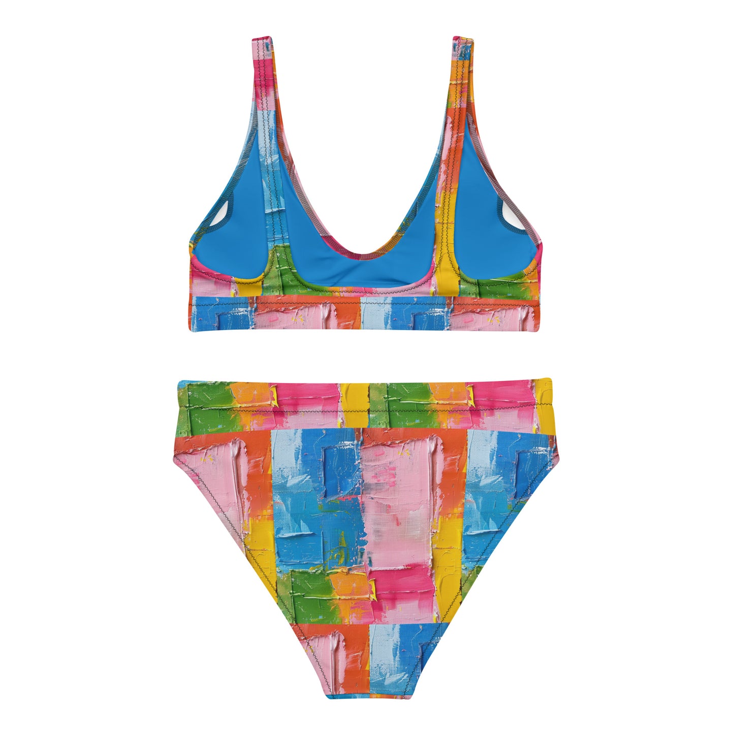 Abstract High-Waisted Bikini