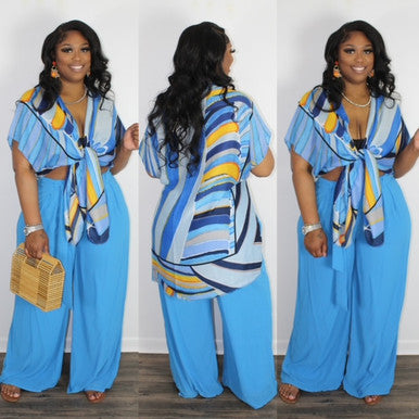 Precious Palazzo Pants (Blue)