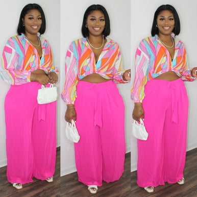 Precious Palazzo Pants (Fuschia)