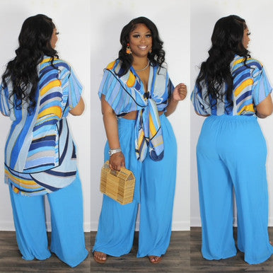 Precious Palazzo Pants (Blue)