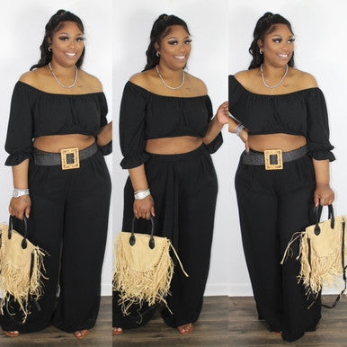 Precious Palazzo Pants (Black)