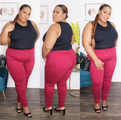 Cali Pants (Burgundy)