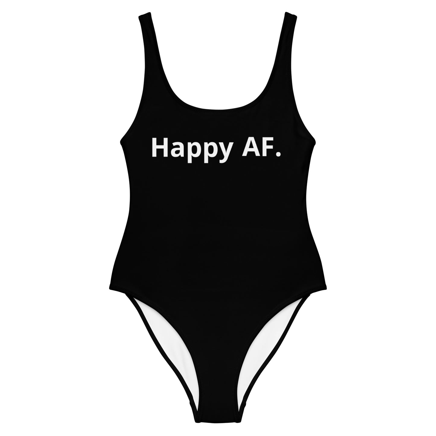 Happy AF Black Swimsuit