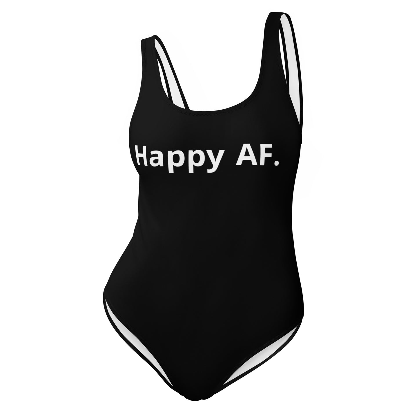 Happy AF Black Swimsuit