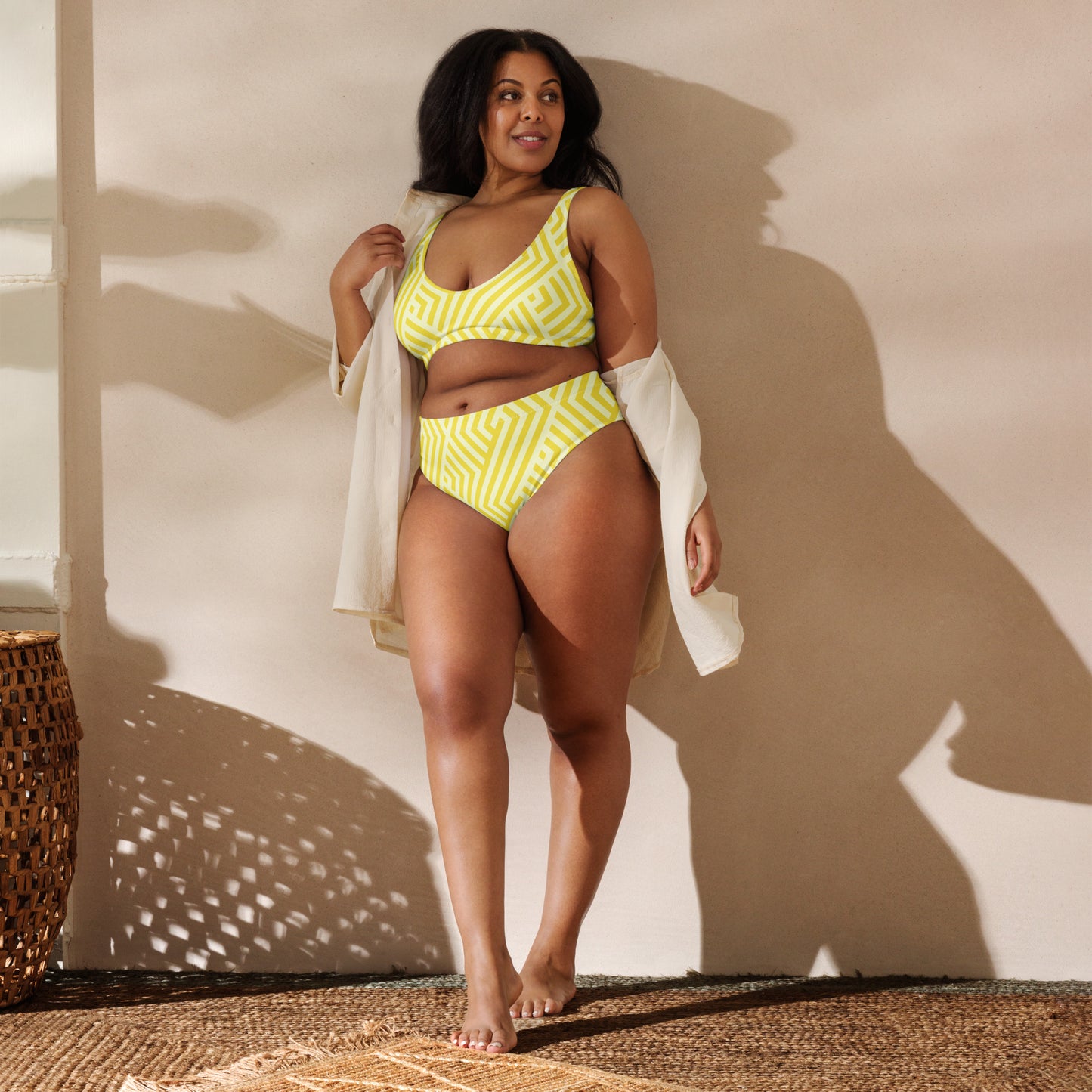 Sun Splashed High-Waisted Bikini
