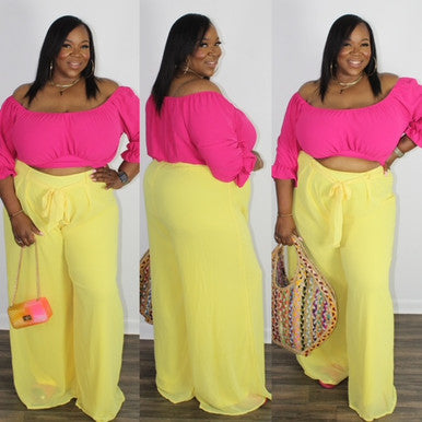 Precious Palazzo Pants (Yellow)