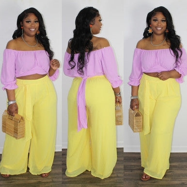 Precious Palazzo Pants (Yellow)