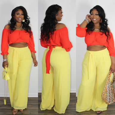 Precious Palazzo Pants (Yellow)