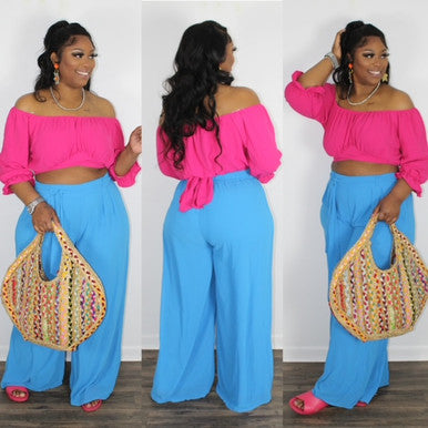 Precious Palazzo Pants (Blue)