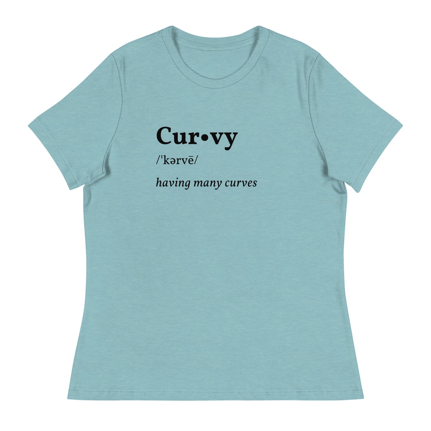 Curvy T-Shirt (Black Print)
