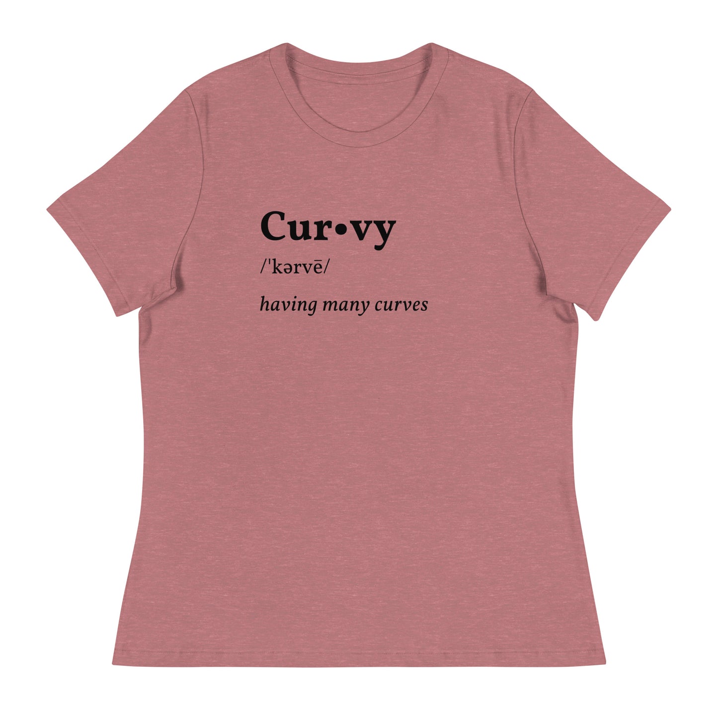 Curvy T-Shirt (Black Print)