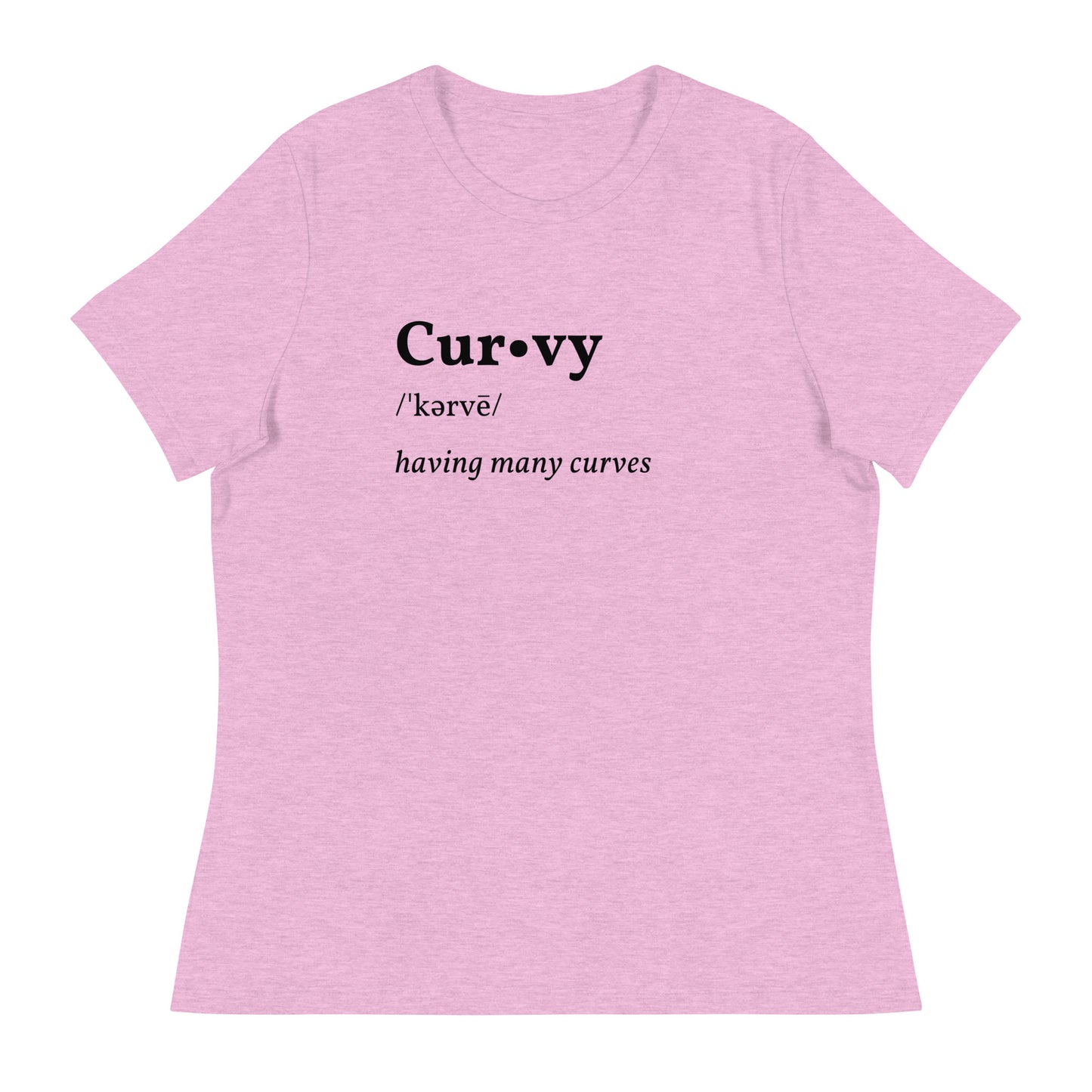 Curvy T-Shirt (Black Print)