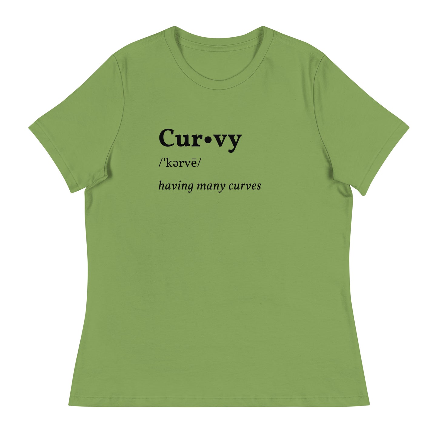 Curvy T-Shirt (Black Print)