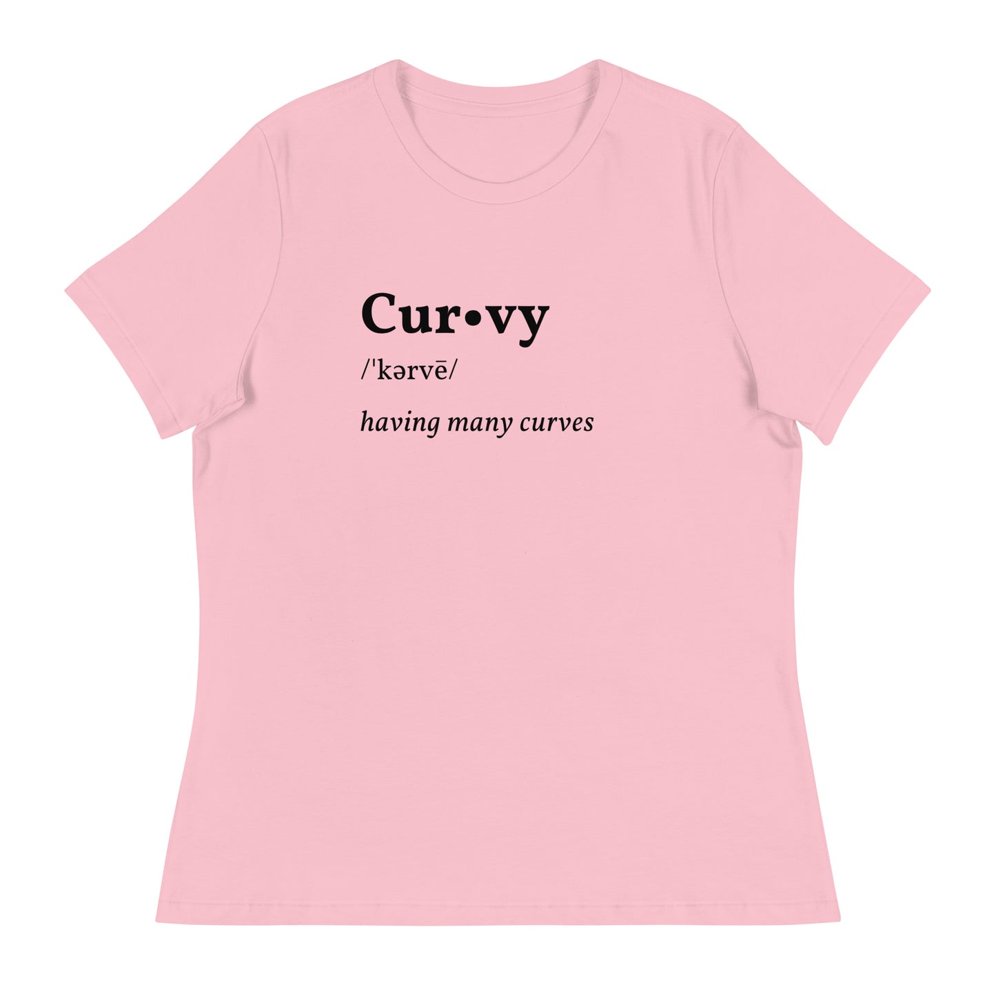 Curvy T-Shirt (Black Print)