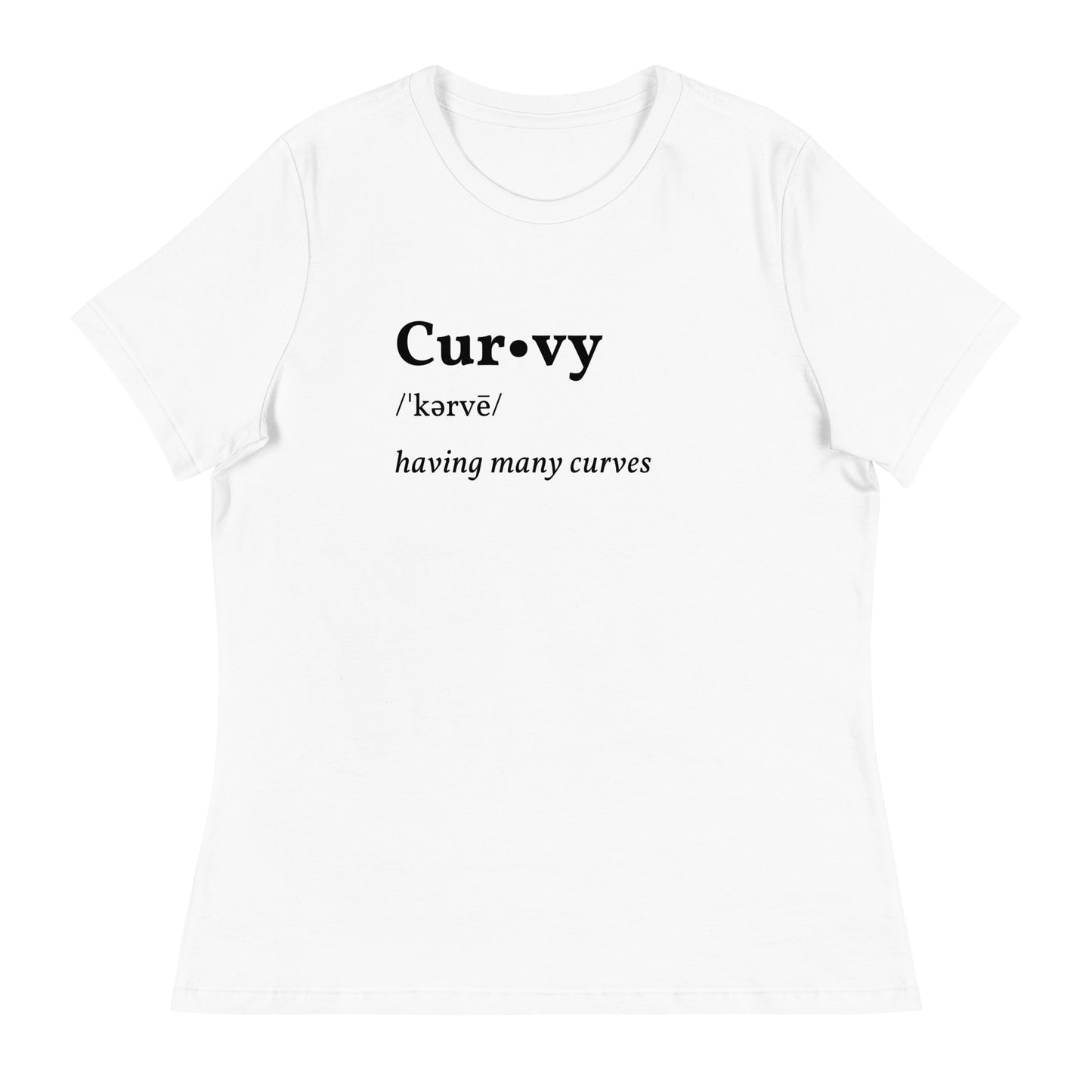 Curvy T-Shirt (Black Print)